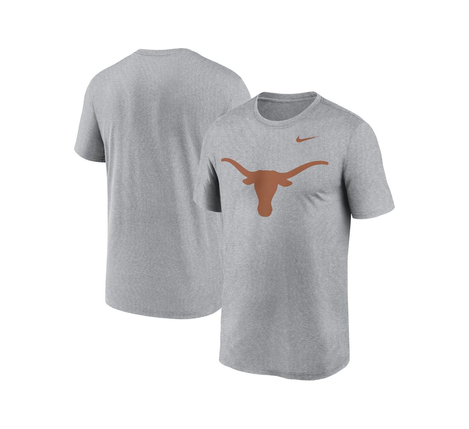 Nike Men's Heather Gray Texas Longhorns Primetime Legend Logo T-Shirt