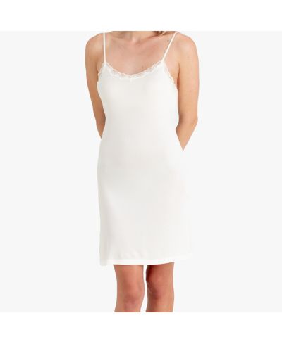 Uwila Warrior Women's Silk Blend Slip with Lace Trim