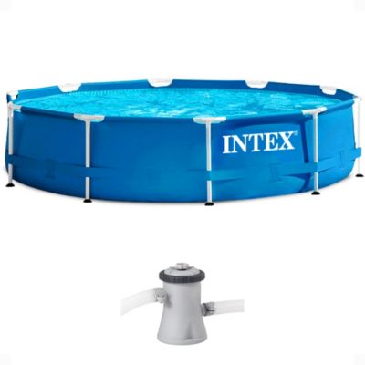 Надувной круглый бассейн Intex 28201EH 10' x 30" с насосом