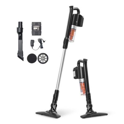 IRIS USA Cordless Stick Vacuum for Low-profile Rugs and Hard Floors, 4-in-1 Attachments, 9000Pa Suction LED Indicator, 55K RPM 35 Min Runtime Battery