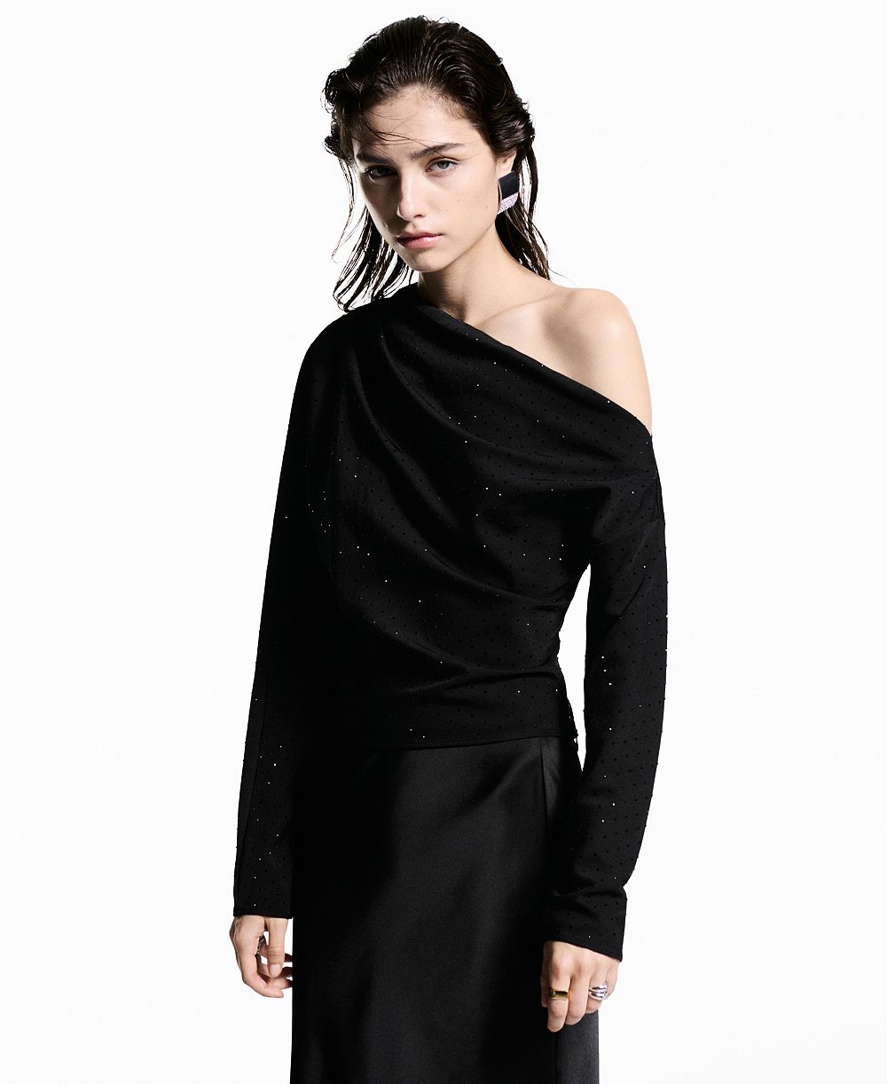 Блузка Mango Women's Asymmetrical Sequined