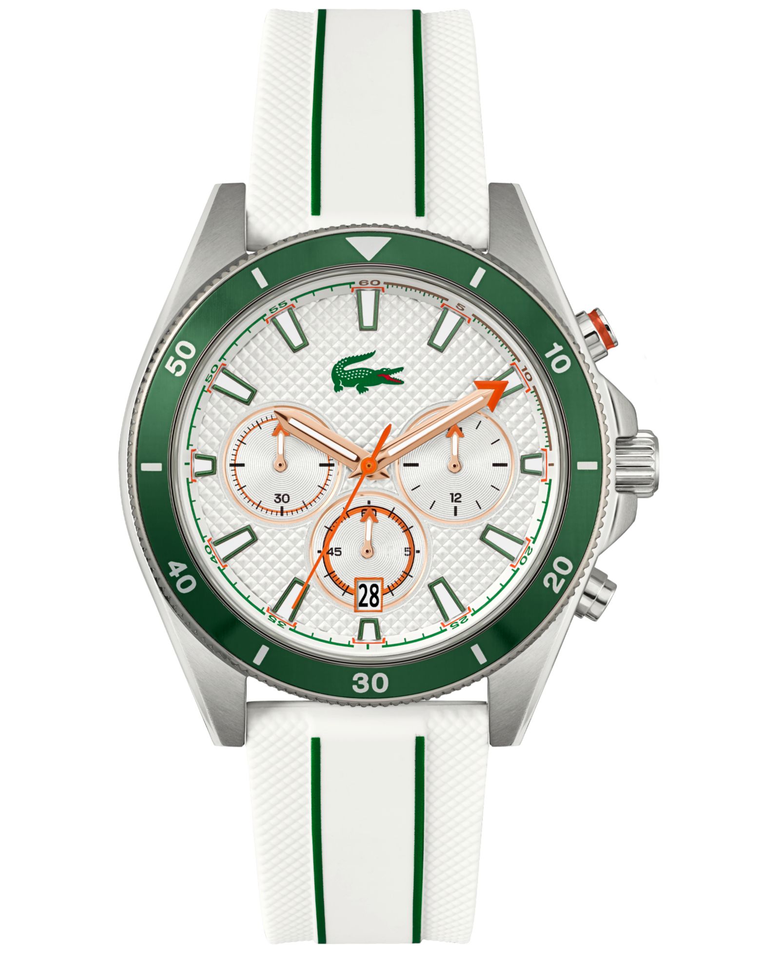 Lacoste Men's Mainsail White Silicone Watch 43mm