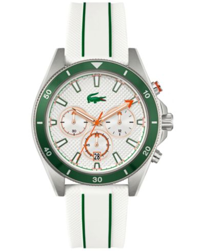 Lacoste Мужские часы Mainsail White Silicone, 43mm
