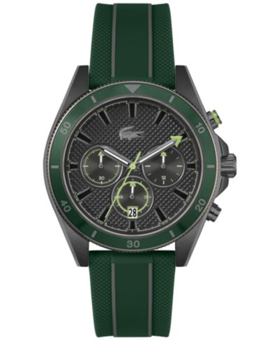 Lacoste Мужские часы Mainsail Green Silicone 43mm