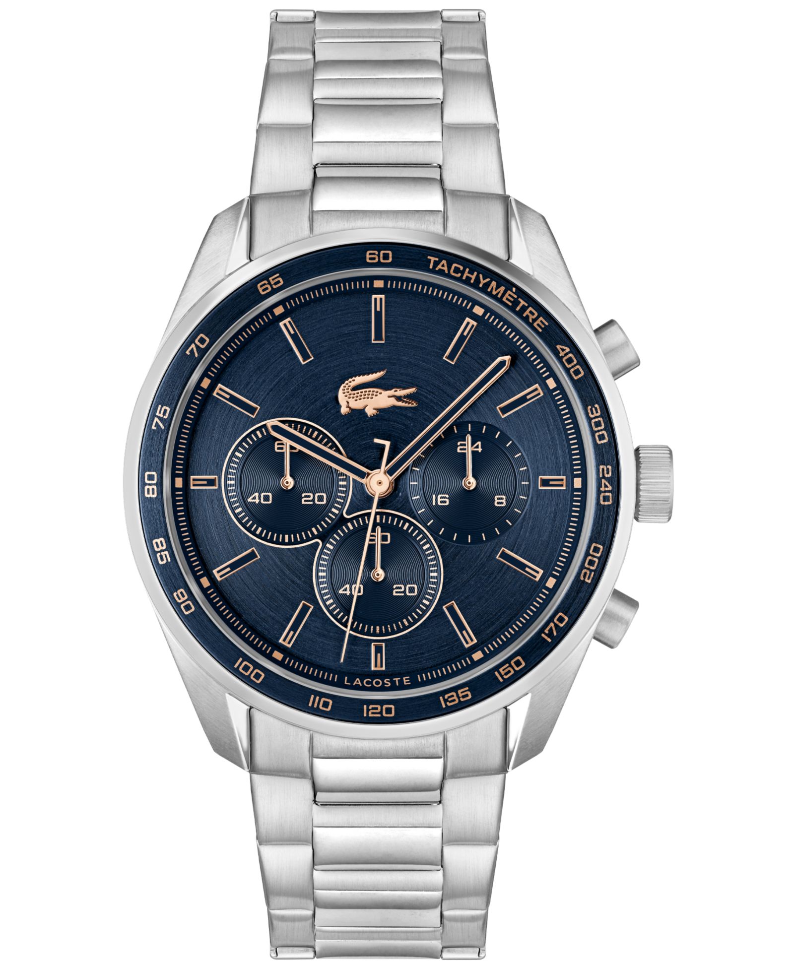 Мужские наручные часы Lacoste Boston Silver Stainless Steel 42mm