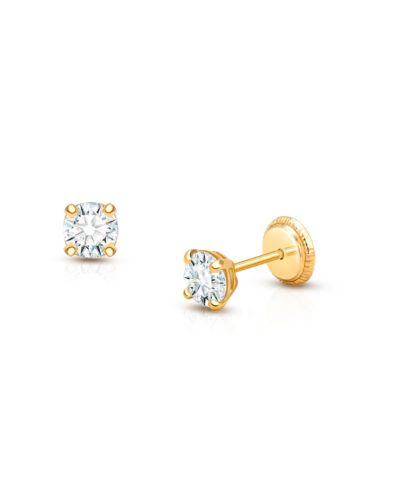Серьги-гвоздики Tiny Blessings 14K Gold Crystal