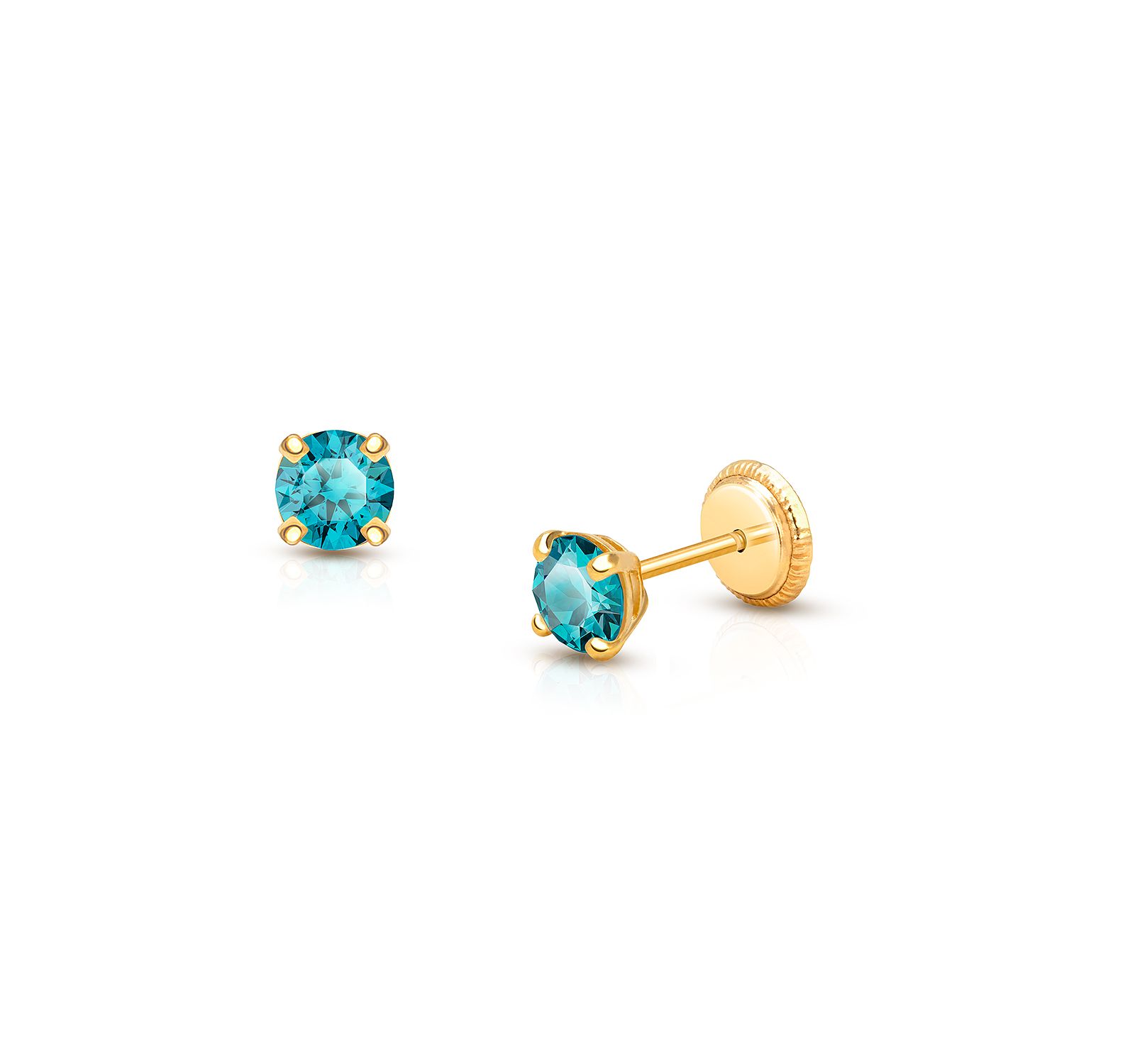 Серьги-гвоздики Tiny Blessings 14K Gold Crystal