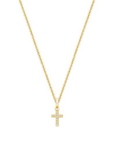 Tiny Blessings 14K Gold Divine Light Cross Necklace