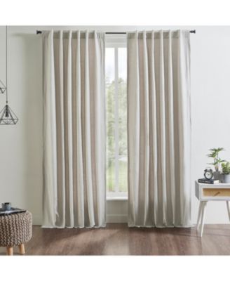 IHI Home Kendall Linen Cotton Curtain Panel - Lined with Rod Pocket and Hidden Back Tabs