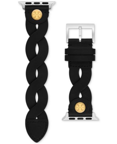 Tory Burch Женский браслет Black Braided Leather для Apple Watch® 38-45mm