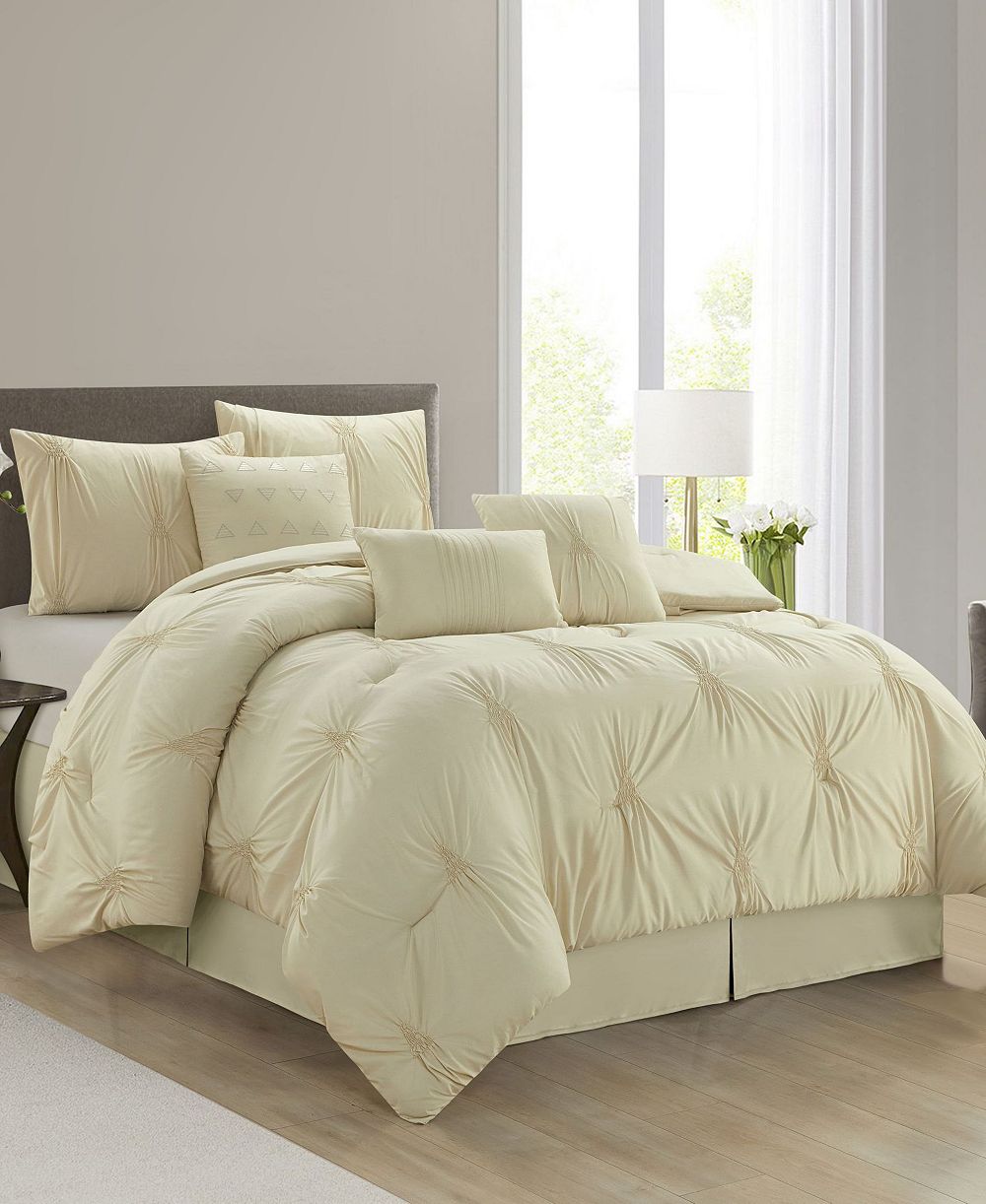 Stratford Park Nargiz Pintuck 7-Pc. Comforter Set, Queen