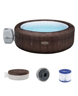 SaluSpa Bali 5-7 Person Inflatable Hot Tub, Round Spa, 85"x28"