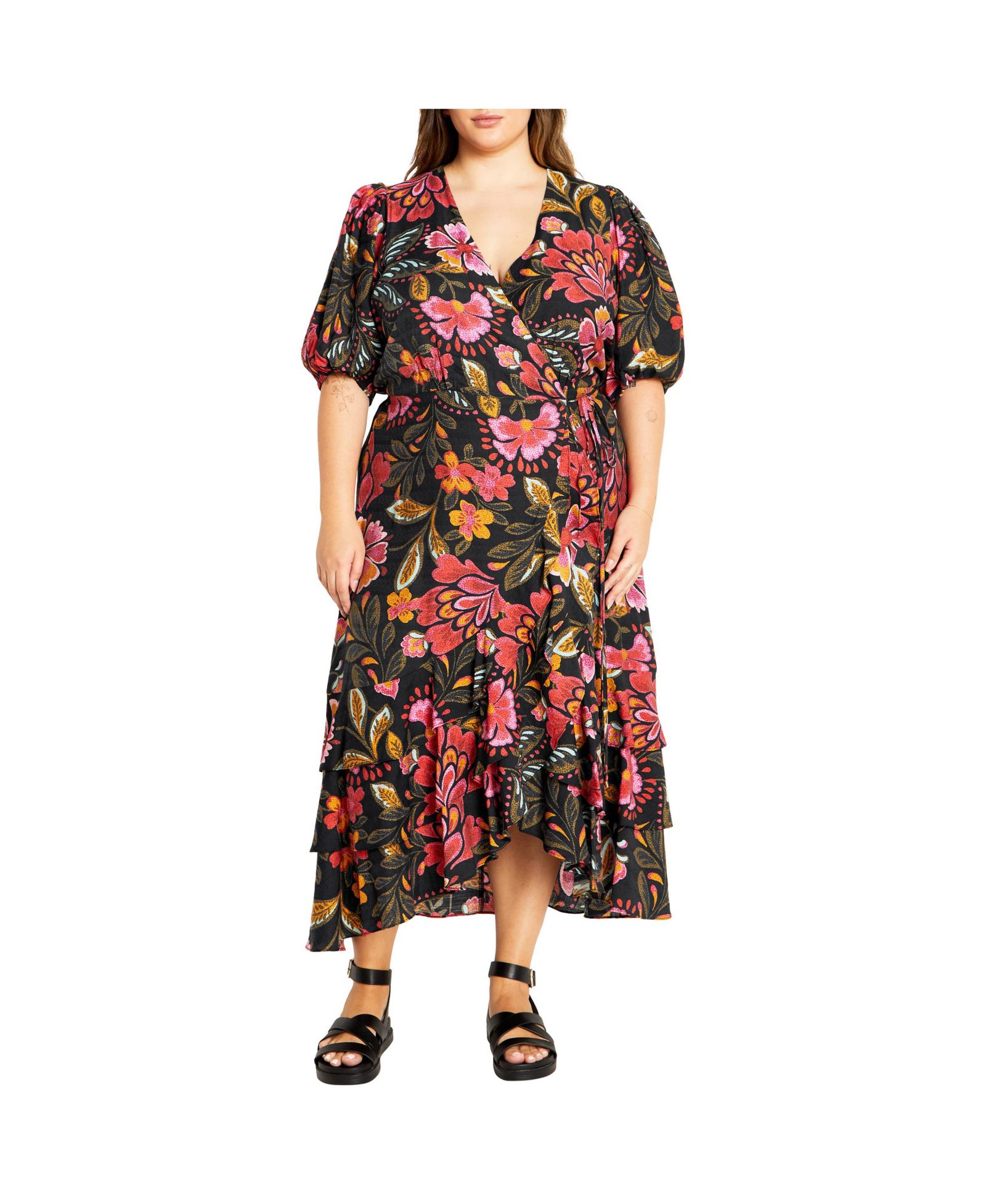 CITY CHIC Женское платье макси с принтом Bea, Plus Size