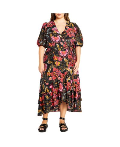 CITY CHIC Женское платье макси с принтом Bea, Plus Size