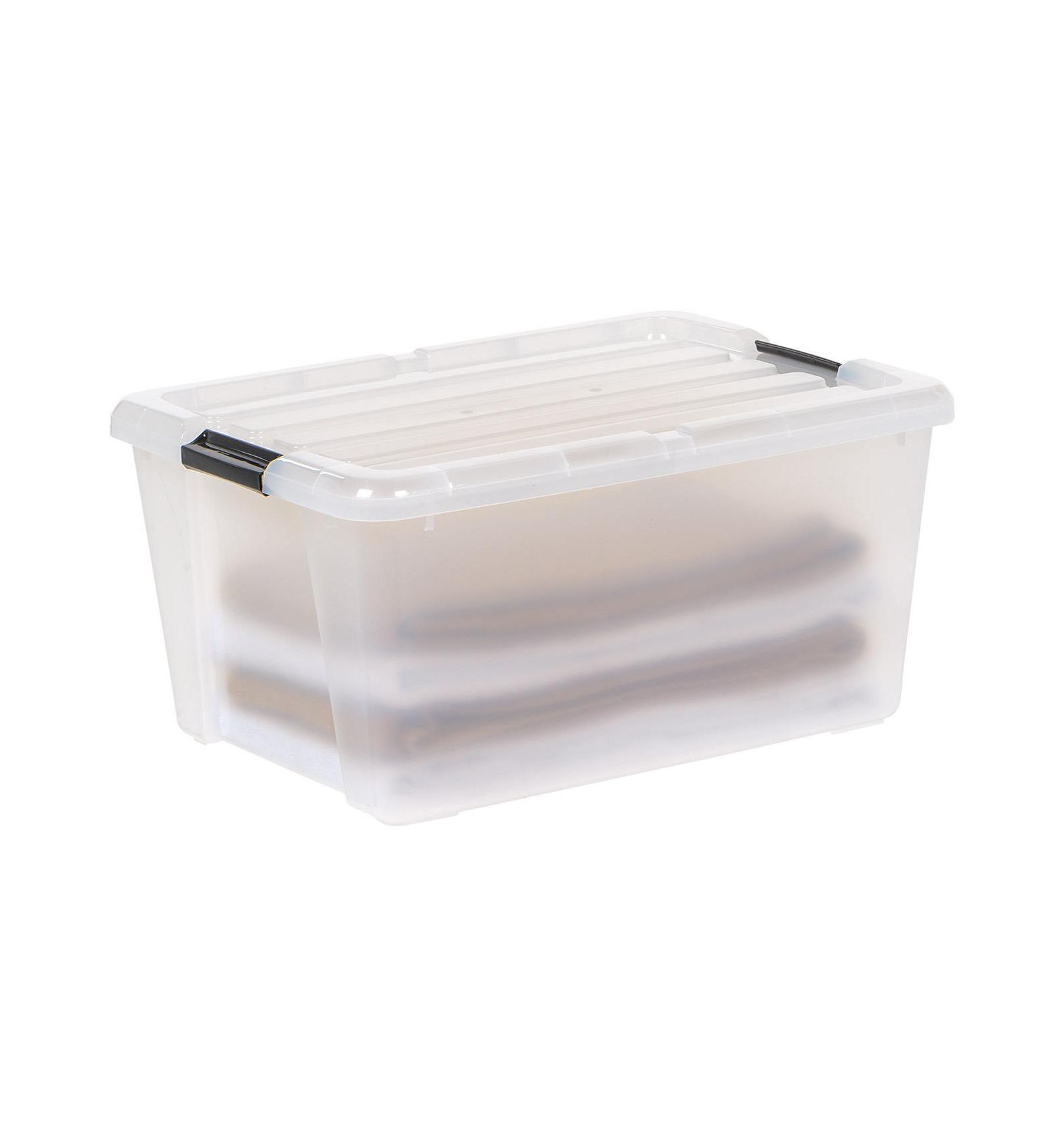 IRIS USA 45 Quart Plastic Storage Container Bin with Latching Lid, Clear, 4 Pack