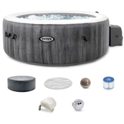 Intex 28439EP PureSpa Plus Greywood Надувной спа-комплекс с гидромассажем 77 x 28"