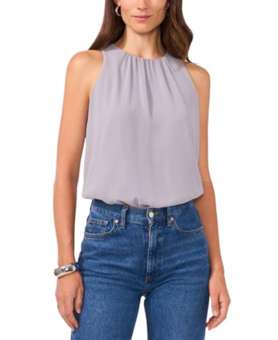 Vince Camuto Women's Crewneck Sleeveless Embellished Top