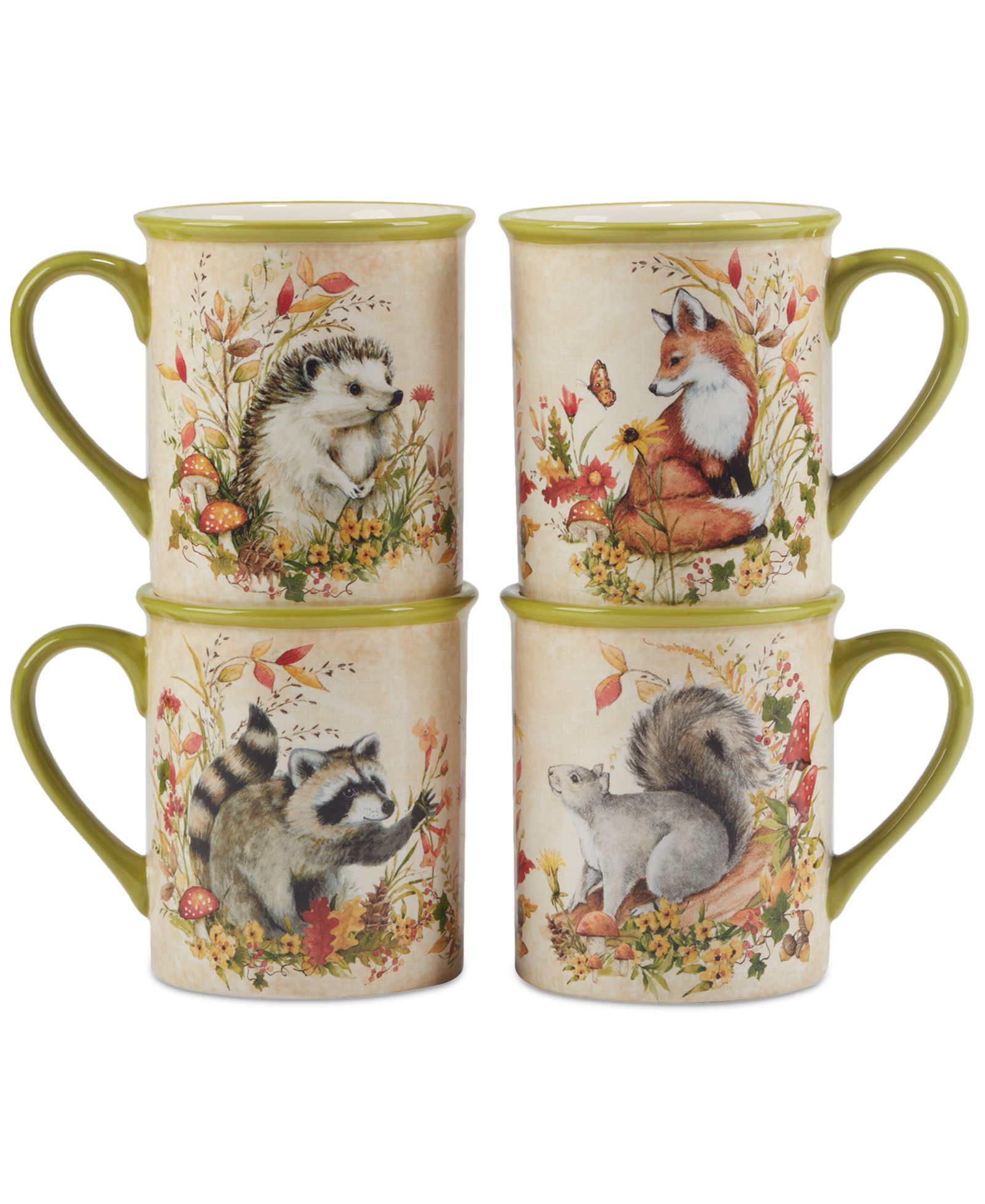Certified International Woodland Critters кружки, набор из 4 штук