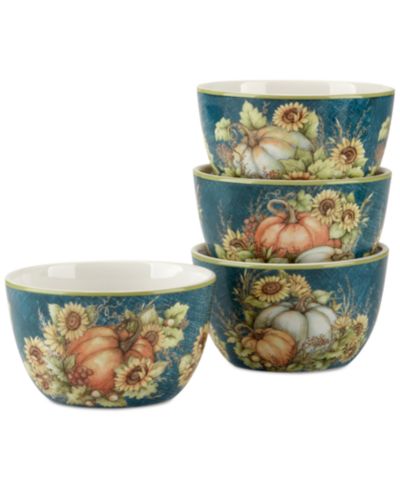 Certified International Набор мисок для мороженого Autumn Breeze Ice Cream Bowls, Set of 4