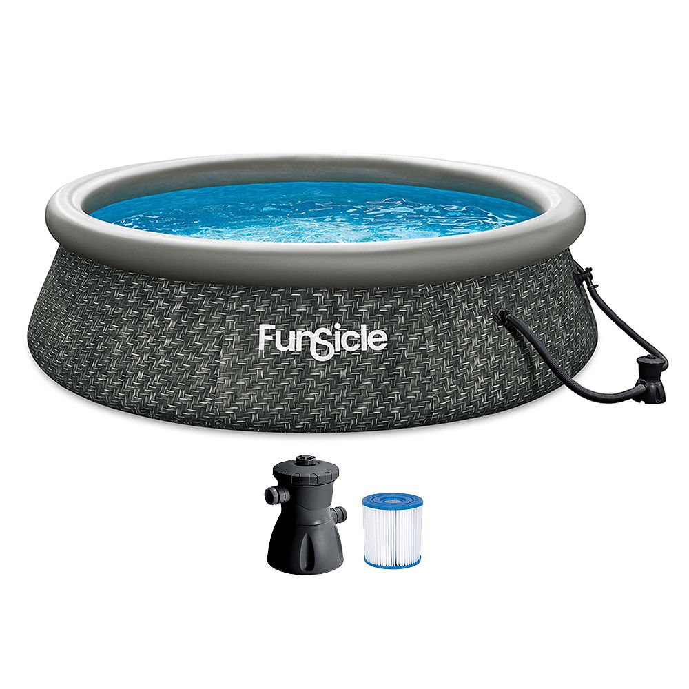 Funsicle надувной бассейн с кольцевым каркасом 10' x 30", темный гусиный шаг