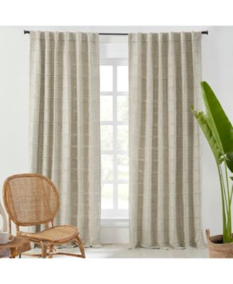 Chambers Linen Curtain Panel - Lined with Rod Pocket and Hidden Back Tabs