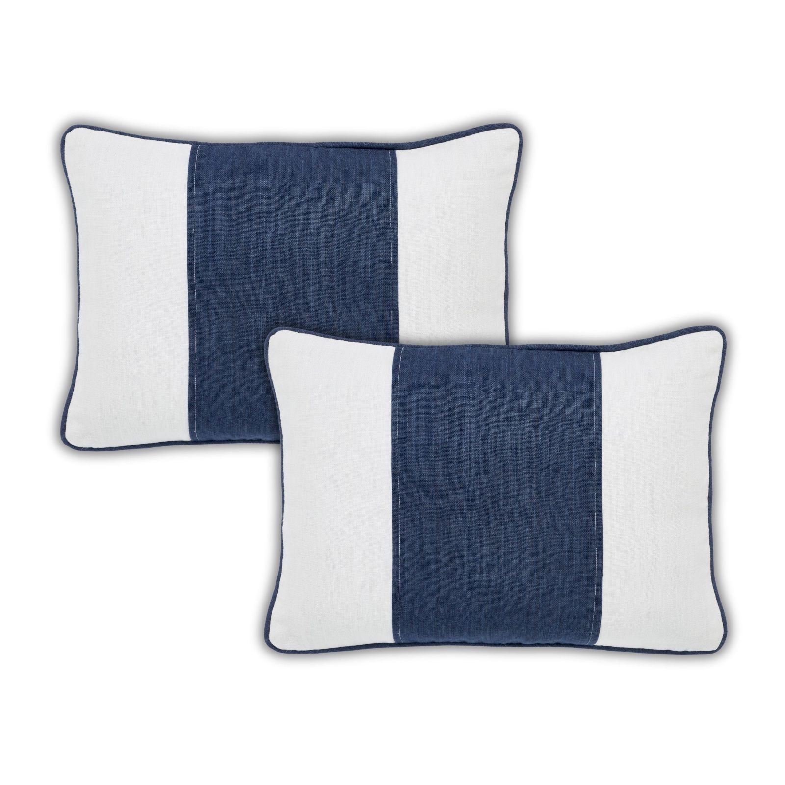 IHI Home Maya Linen Stripe Декоративные наволочки для подушек 14"x 20", комплект из 2 шт