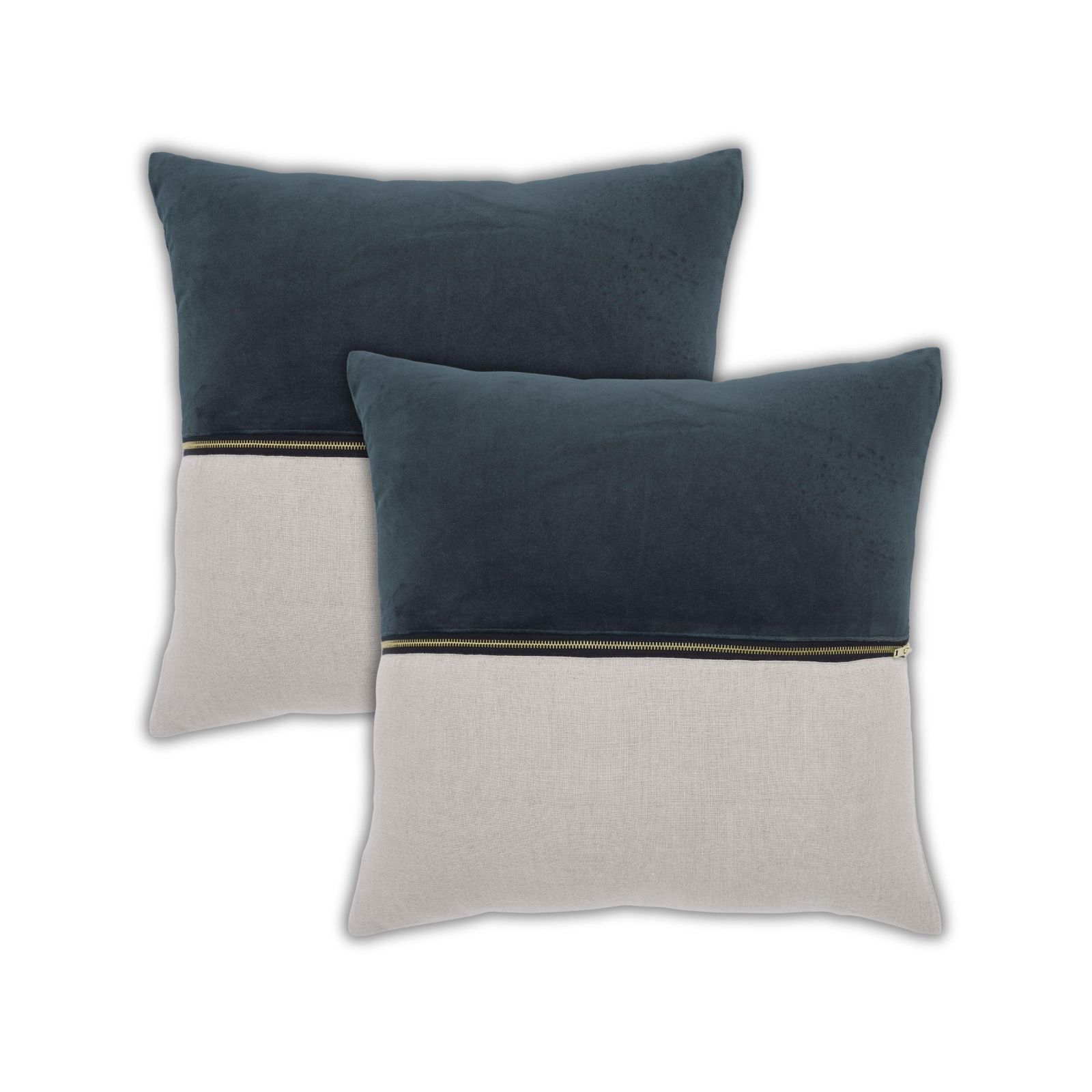 IHI Home Декоративные наволочки для подушек из бархата и льна, 20"x 20", 2 шт.