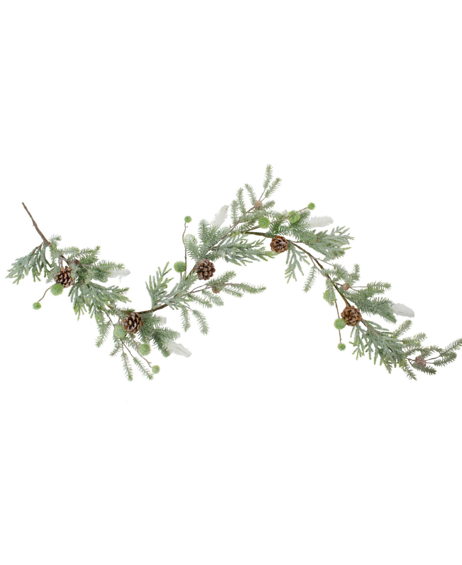 Northlight 5ft Frosted Pine and Pine Cone Christmas Garland