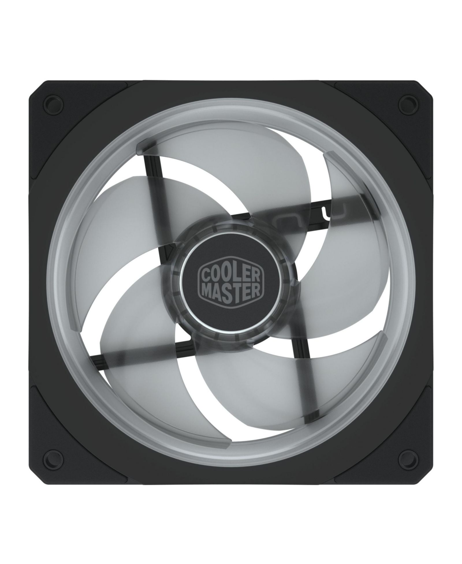 Coolermaster MasterFan SF120P ARGB Square-Frame Customizable RGB Lighting Fan for Asus Aura, ASRock RGB, and MSI RGB