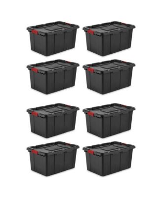 Sterilite 15 Gallon Durable Rugged Industrial Tote with Latches, 12 Pack