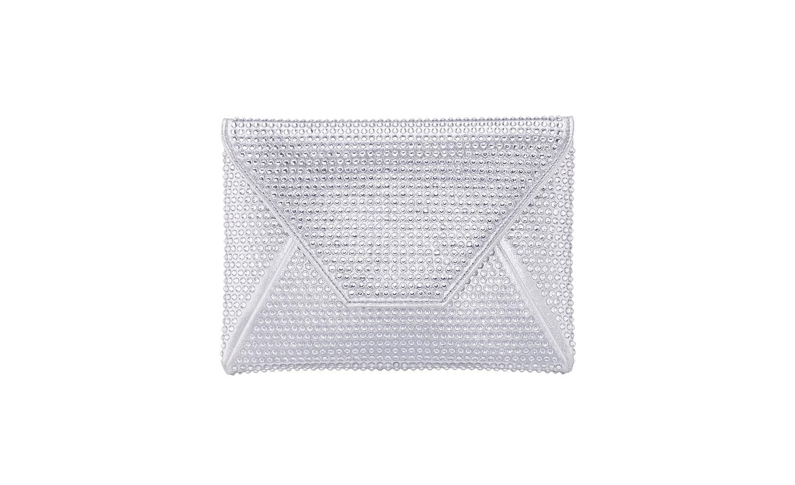 Nina Crystal Encrusted Square Envelope Clutch