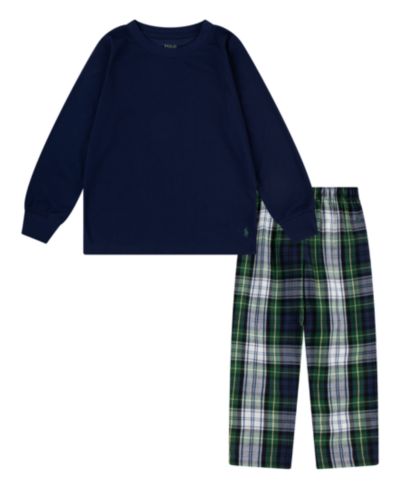 Пижамный комплект Polo Ralph Lauren Boys 4-7 2-Piece Long-Sleeve T-Shirt и Woven Pant