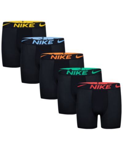 Nike Big Boys Dri-FIT Polyester Color Pop Boxer Briefs Underwear, 5-Pack