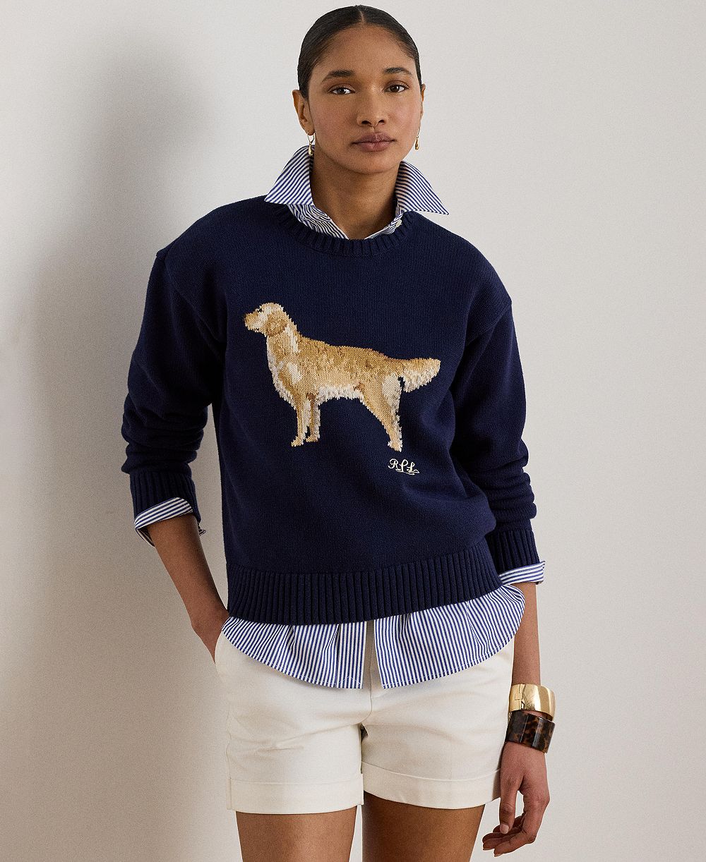 Женский хлопковый свитер Lauren Ralph Lauren