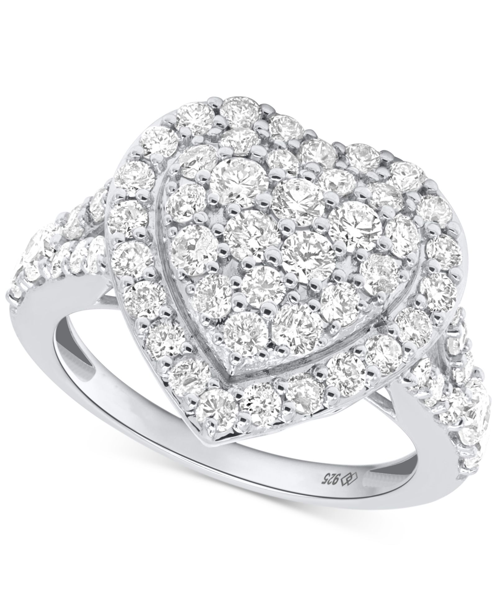 Кольцо Forever Grown Diamonds с бриллиантами Lab Grown в серебре или позолоченном серебре 14K