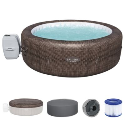 Надувной джакузи Bestway SaluSpa St Moritz AirJet с крышкой EnergySense, Brown