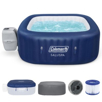 Coleman Atlantis AirJet Square Inflatable Hot Tub with Energy Sense Cover