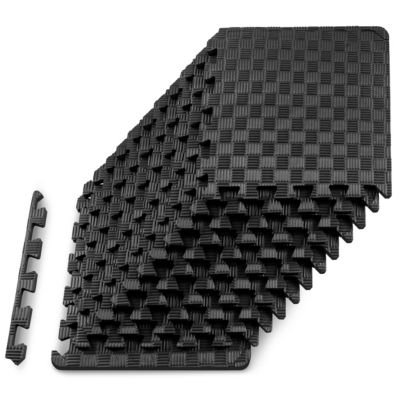 Коврик для упражнений Checkered Puzzle 12 x 12 1/2-in Black
