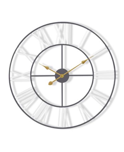 Sorbus Large Wall Clock for Living Room Decor - Roman Numeral Wall Clock for Kitchen - 16 inch Wall Clock Decorative (Gold)