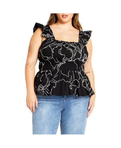 CITY CHIC Women's Marli Print Top