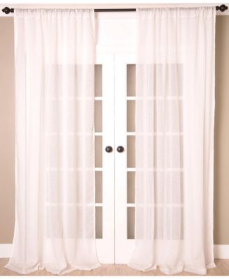 IHI Home Superior Linen Sheer - Solid Linen Curtain Panel with Rod Pocket