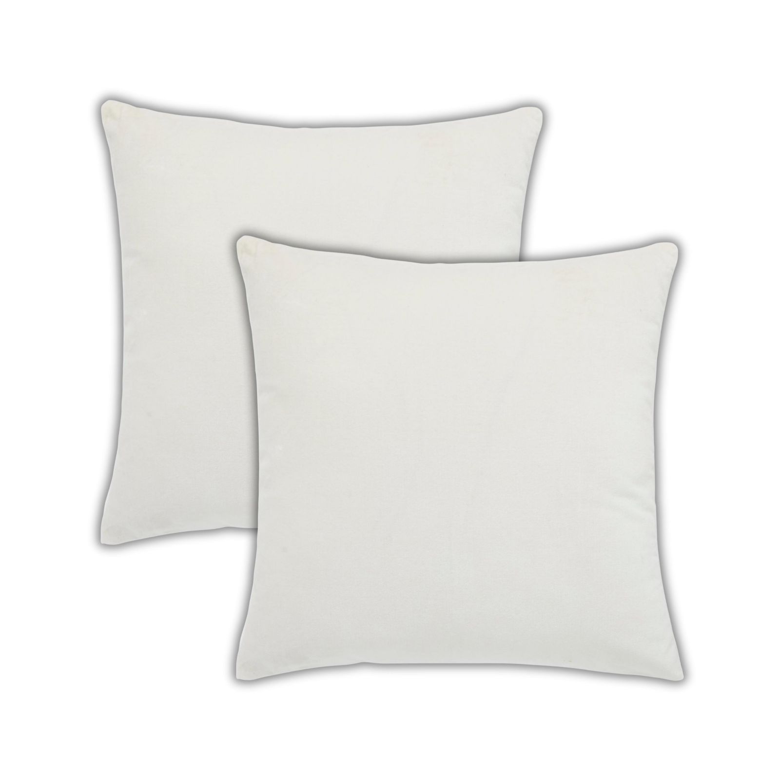 IHI Home Aladdin Front and Back Solid Velvet Throw Pillow Covers, 22"x 22", Set of 2
