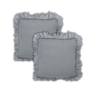 Набор из 2 чехлов на подушки IHI Home Pure Linen Sheer Fringe, 22"x 22"