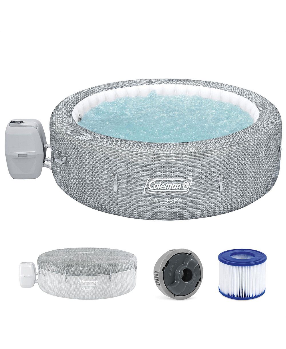 Coleman Sicily 5-7 Person AirJet Inflatable Hot Tub with EnergySense Cover