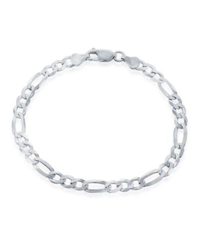 Simona Sterling Silver 5.8mm Figaro Chain - Rhodium Plated