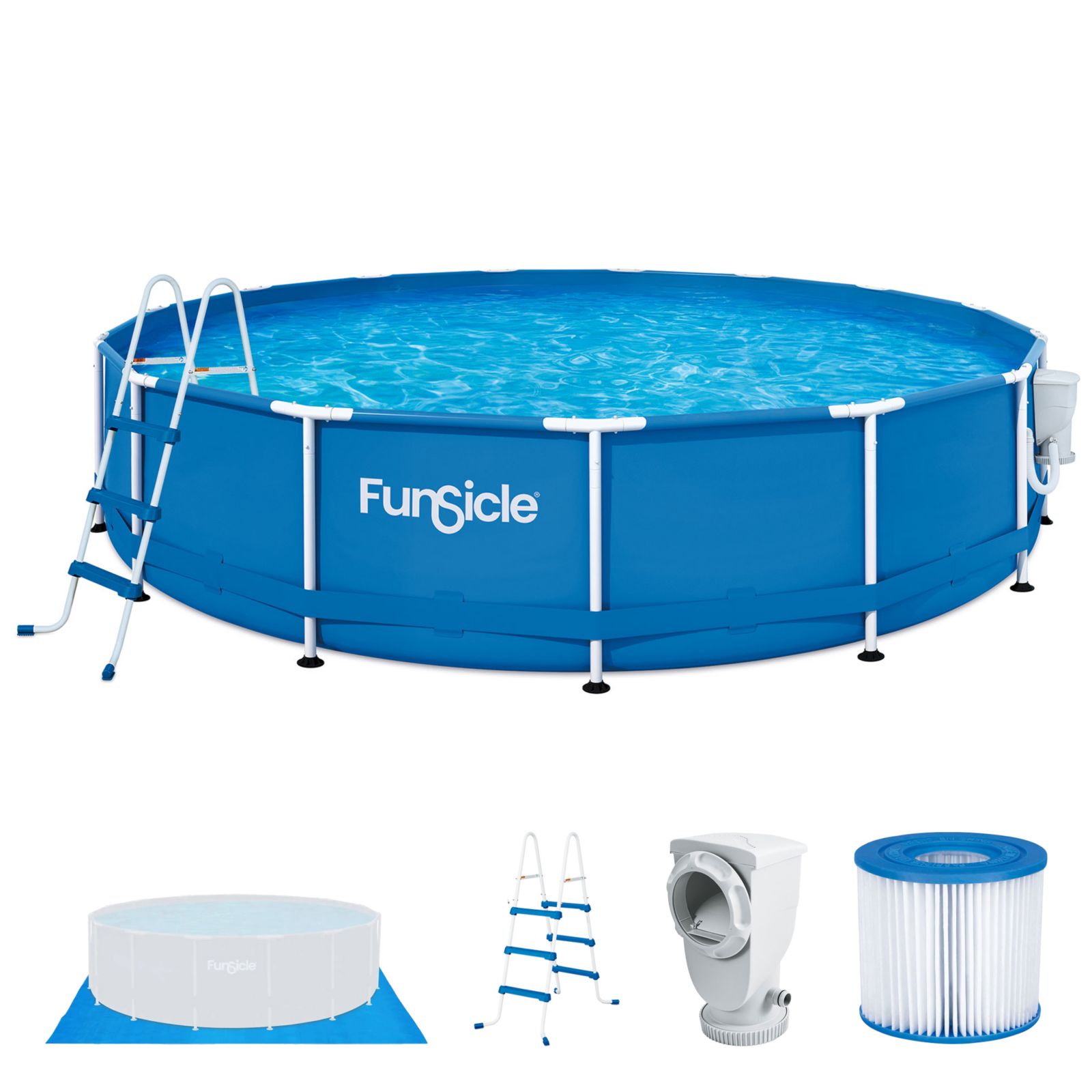 Набор уличного бассейна Funsicle 15' x 36" Round Frame Above Ground