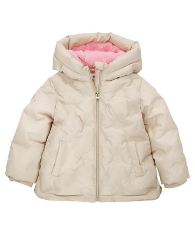 Детская утепленная пуховая куртка Rokka&Rolla Fleece Lined Heart Puffer 2T-5T