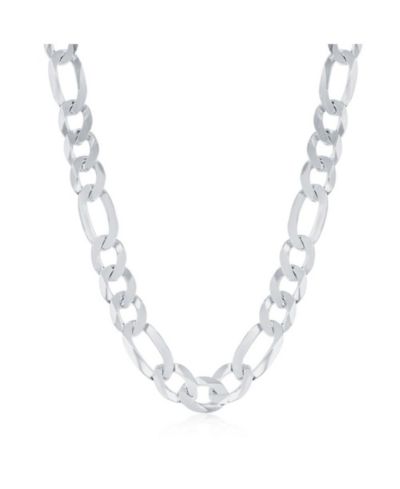 Simona Sterling Silver 7.5mm Figaro Chain - Rhodium Plated