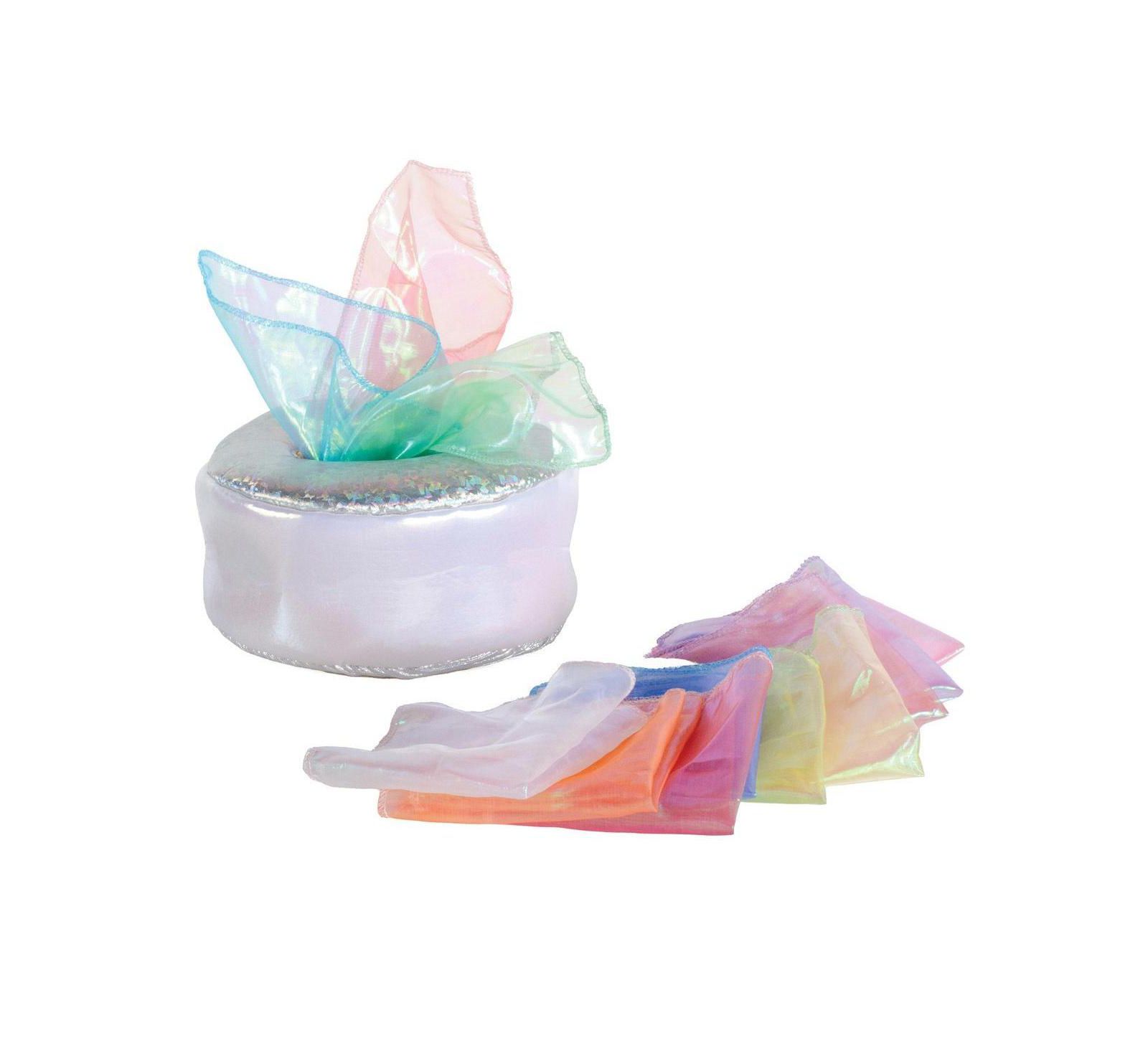 Kaplan Early Learning Sensory Surprise Fine-Motor Tissue Box and Fabric Pieces, 12-Piece Toy Set, Ages 12 Months+