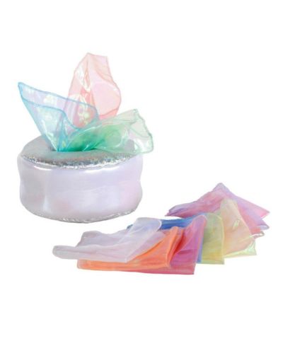 Kaplan Early Learning Sensory Surprise Fine-Motor Tissue Box and Fabric Pieces, 12-Piece Toy Set, Ages 12 Months+
